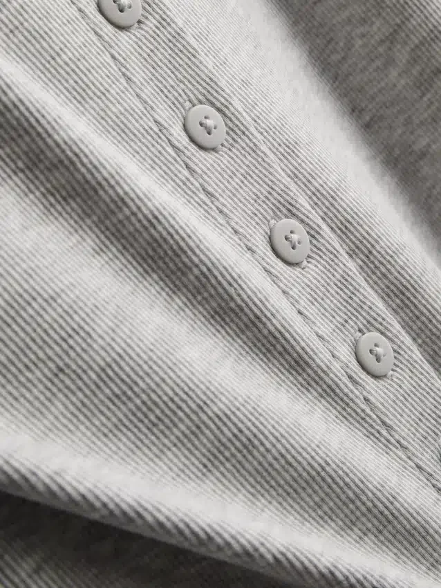 Cotton-rich button-through tank top