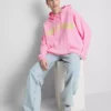 Cotton-rich collegiate-print hoodie