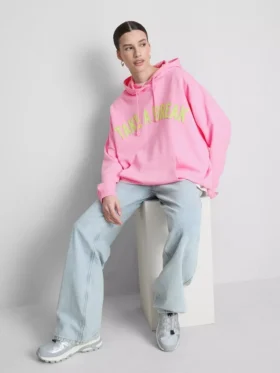 Cotton-rich collegiate-print hoodie