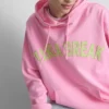 Cotton-rich collegiate-print hoodie