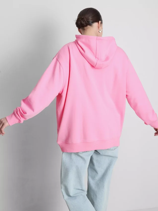 Cotton-rich collegiate-print hoodie