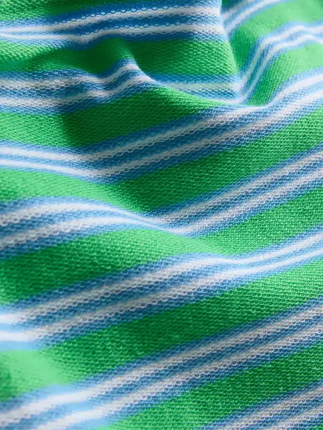 Cotton-rich cropped striped bandeau top