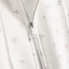 Cotton rich floral zip through hoodie