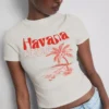 Cotton rich graphic havana baby tee