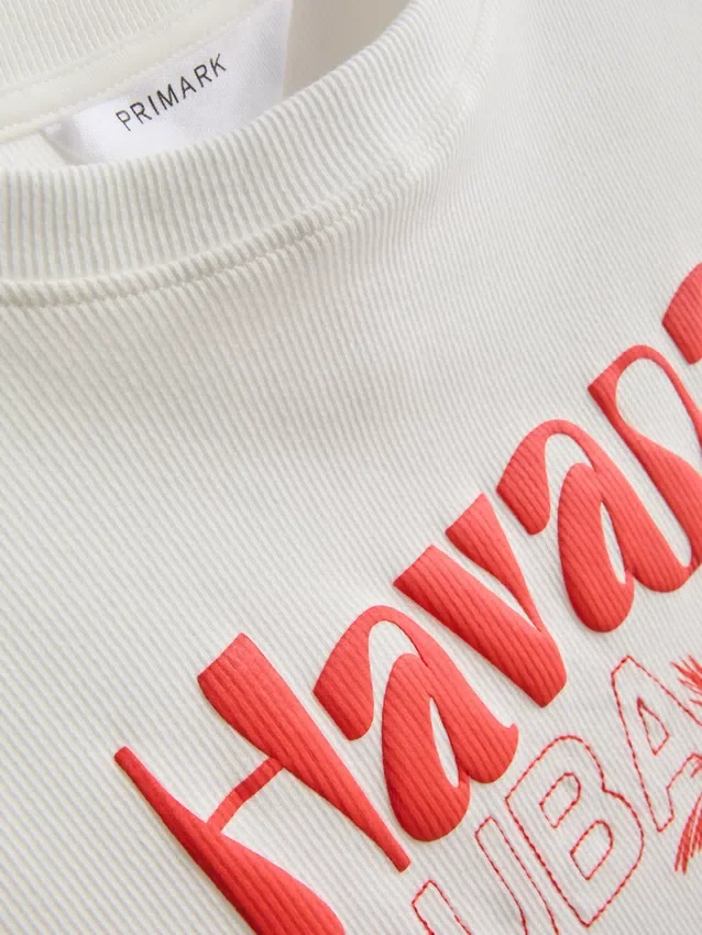 Cotton rich graphic havana baby tee
