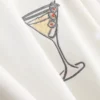 Cotton-rich graphic martini sweatshirt