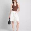 Cotton rich halter top