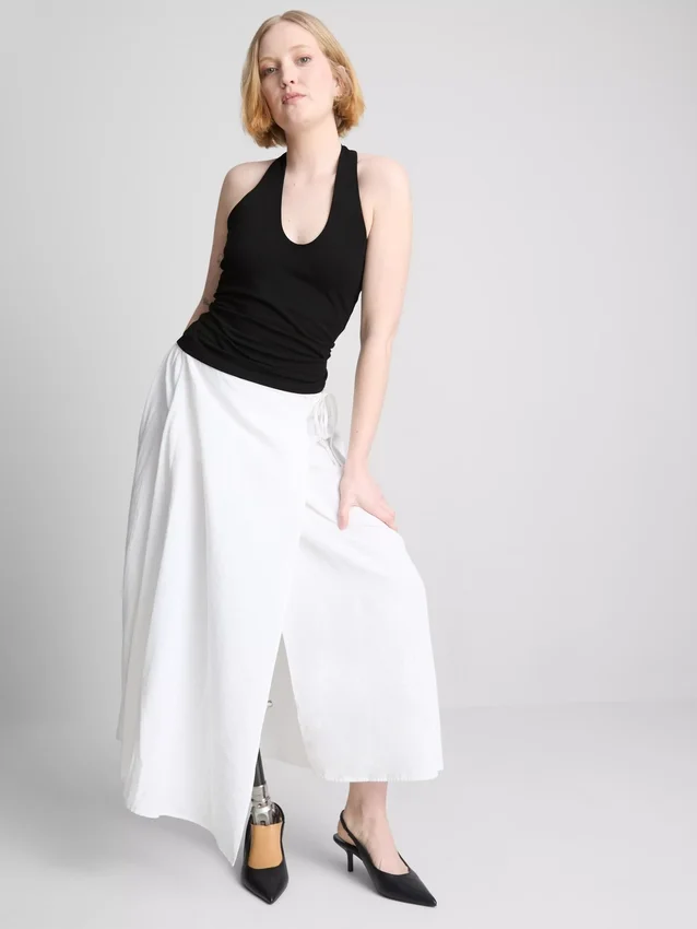 Cotton rich halter top