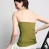 Cotton rich halter top