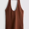 Cotton rich halter top