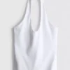 Cotton rich halter top