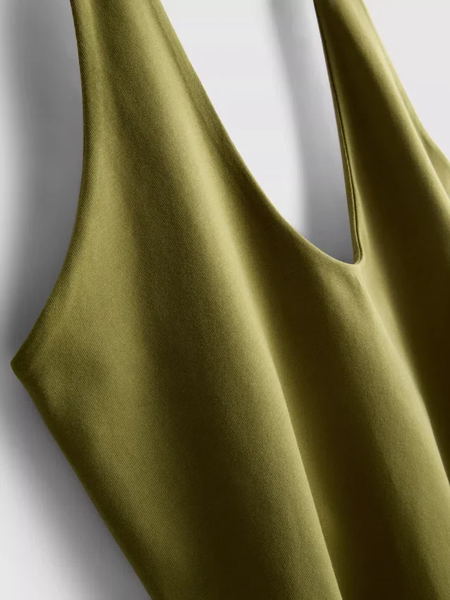 Cotton rich halter top