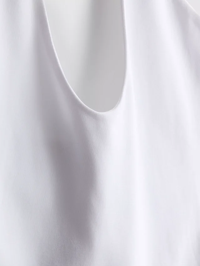 Cotton rich halter top