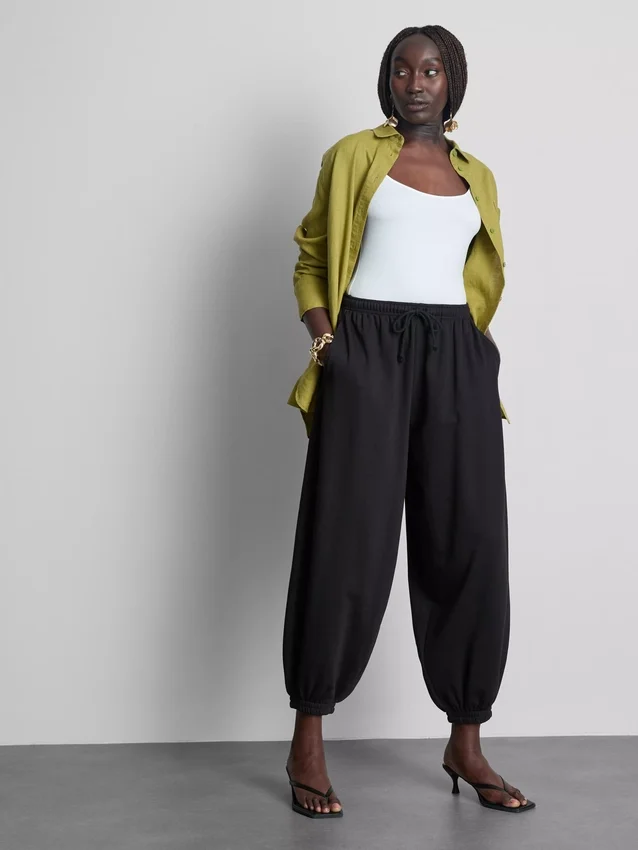 Cotton rich harem joggers
