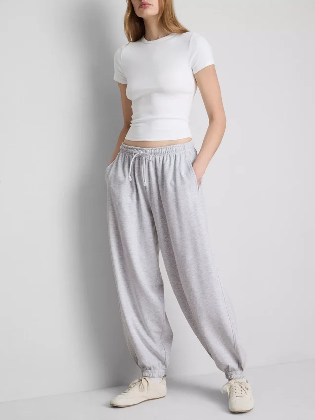 Cotton rich harem joggers