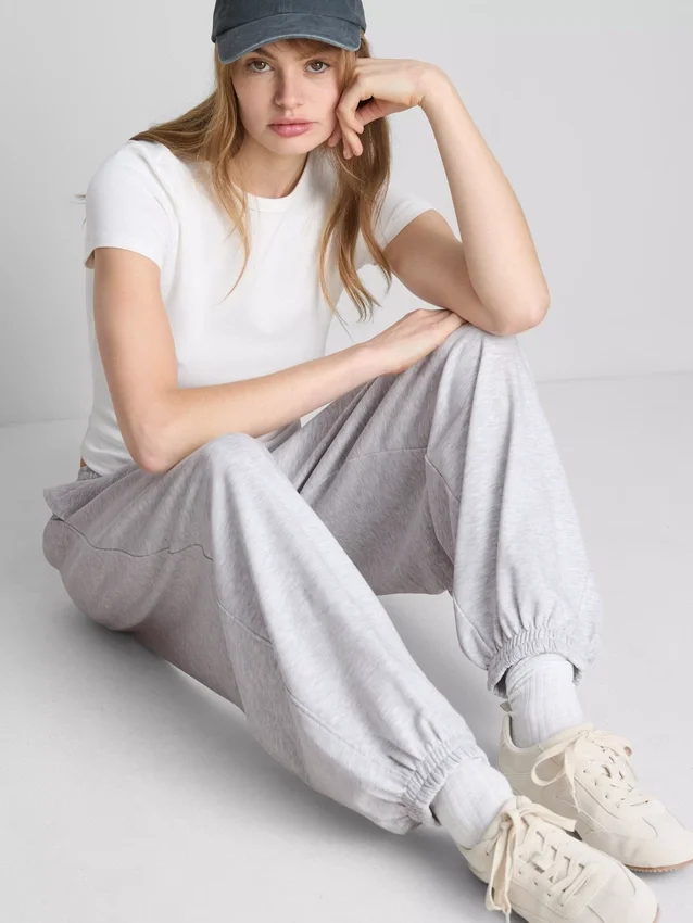 Cotton rich harem joggers