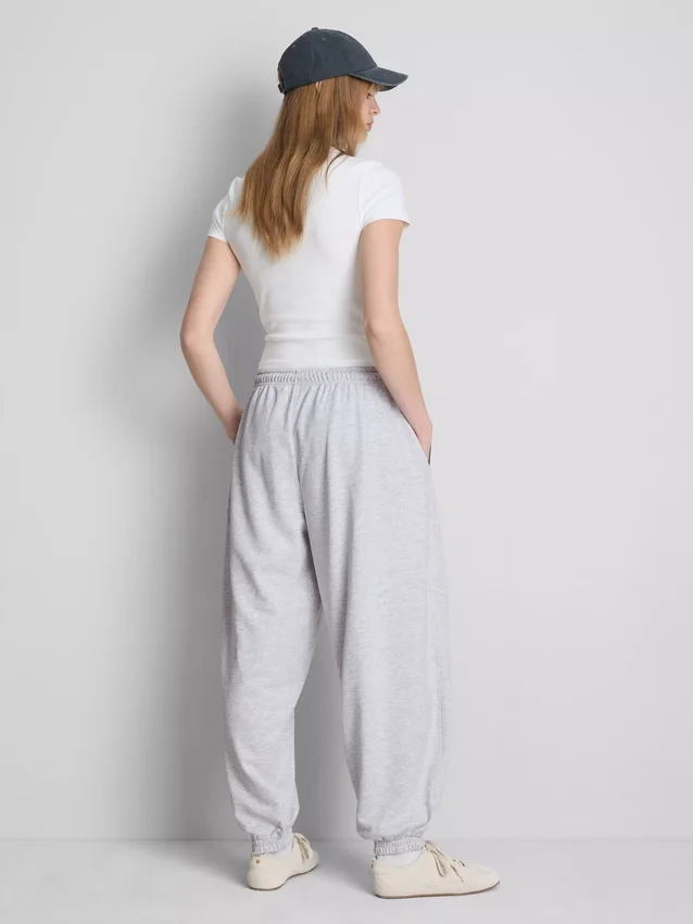 Cotton rich harem joggers