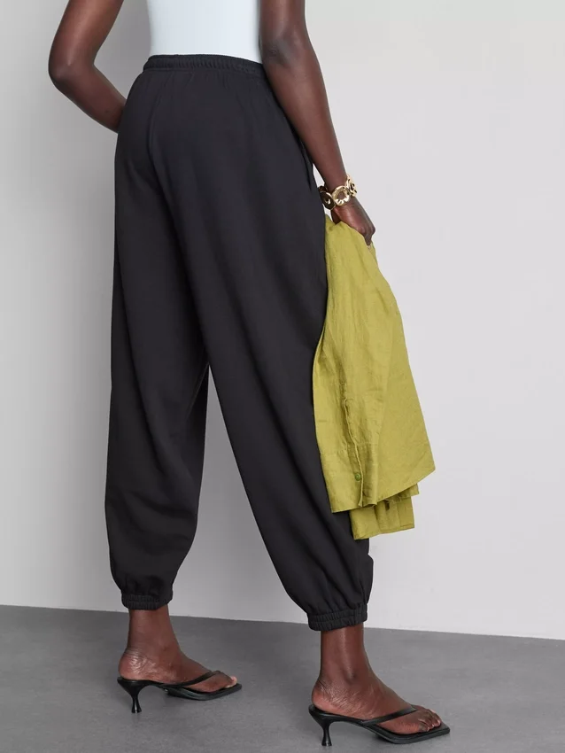 Cotton rich harem joggers