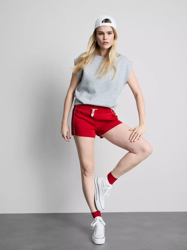 Cotton rich jersey running shorts