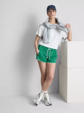 Cotton rich jersey running shorts