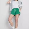 Cotton rich jersey running shorts