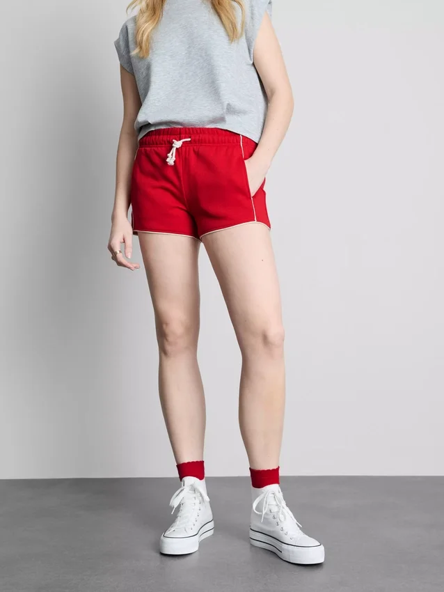 Cotton rich jersey running shorts