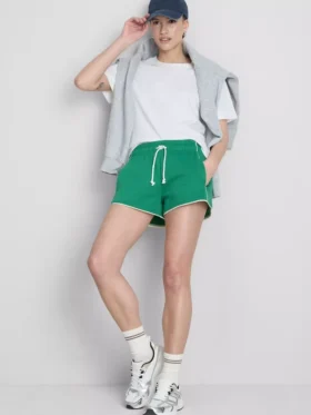 Cotton rich jersey running shorts