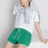 Cotton rich jersey running shorts