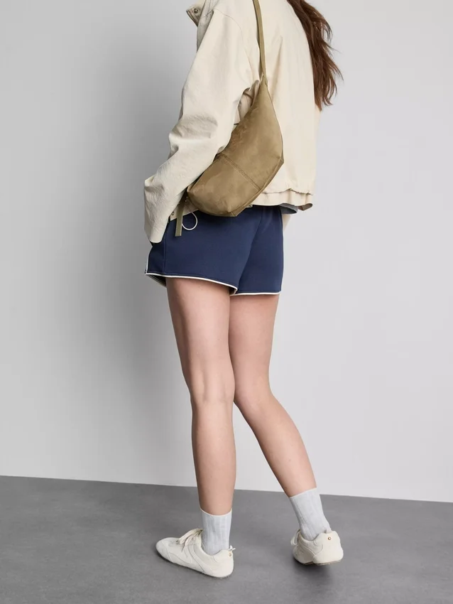 Cotton rich jersey running shorts