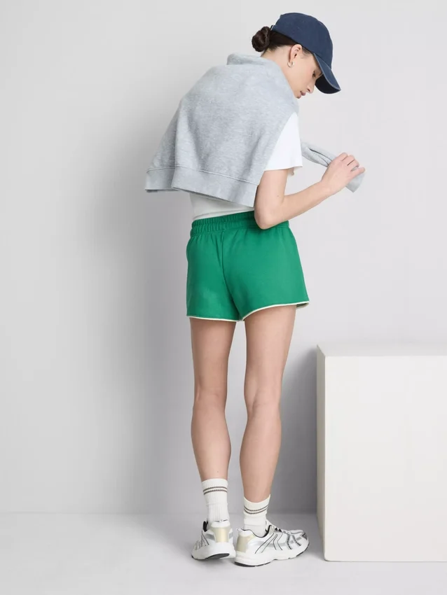 Cotton rich jersey running shorts