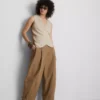 Cotton-rich knitted wrap vest