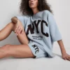 Cotton rich nyc drop sleeve sweatshirt