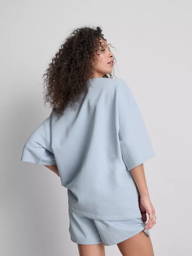 Cotton rich nyc drop sleeve sweatshirt