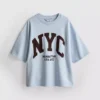 Cotton rich nyc drop sleeve sweatshirt