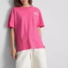 Cotton rich oversized graphic havana tee