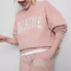 Cotton rich oversized maine sweatshirt
