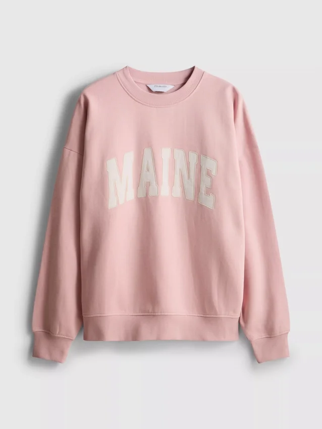 Cotton rich oversized maine sweatshirt