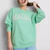 Cotton-rich oversized malibu sweatshirt
