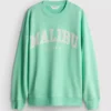 Cotton-rich oversized malibu sweatshirt