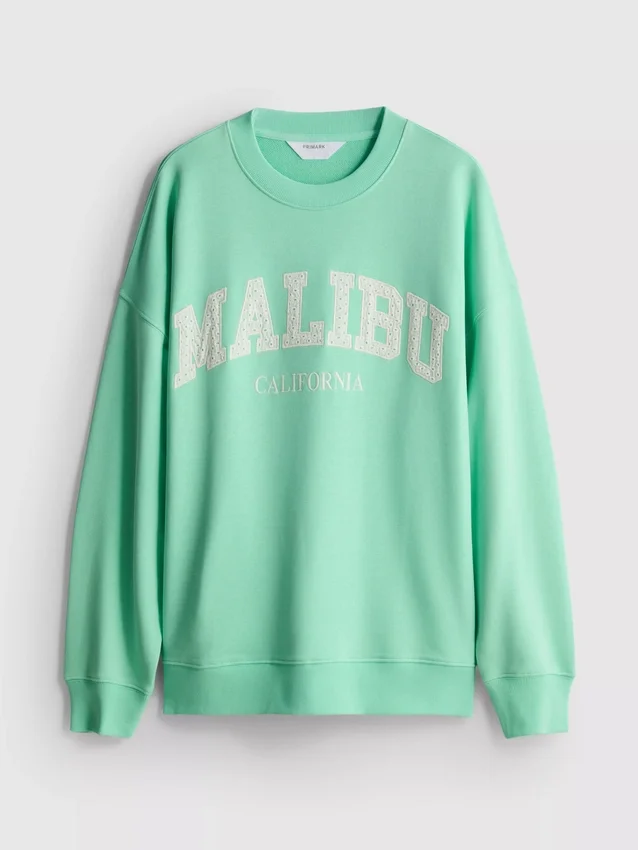 Cotton-rich oversized malibu sweatshirt