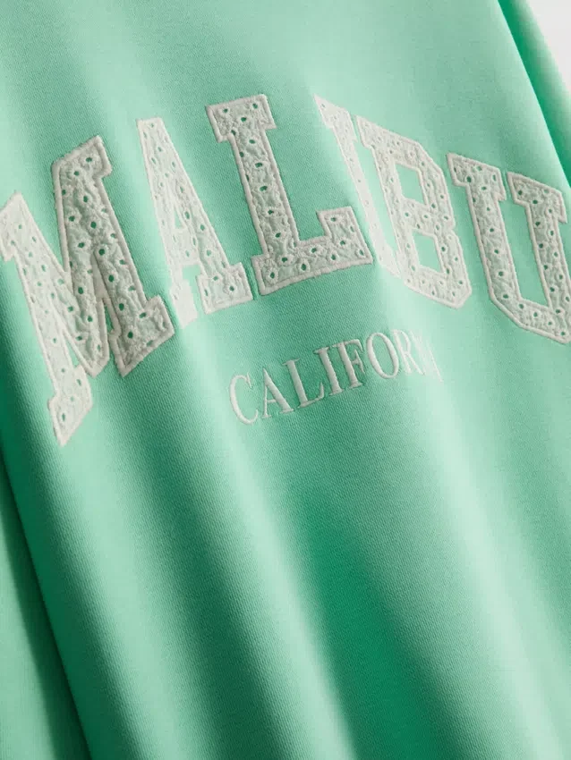 Cotton-rich oversized malibu sweatshirt