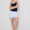 Cotton rich pointelle cami lounge top