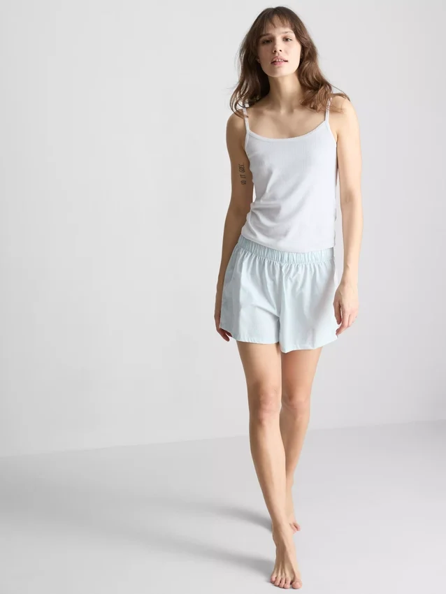 Cotton rich pointelle cami lounge top
