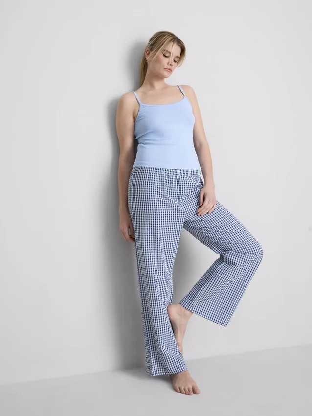Cotton rich pointelle cami lounge top