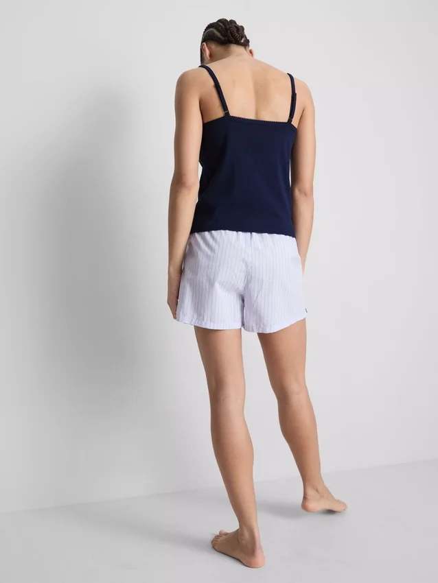 Cotton rich pointelle cami lounge top