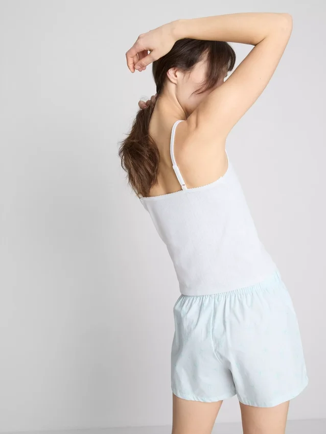Cotton rich pointelle cami lounge top