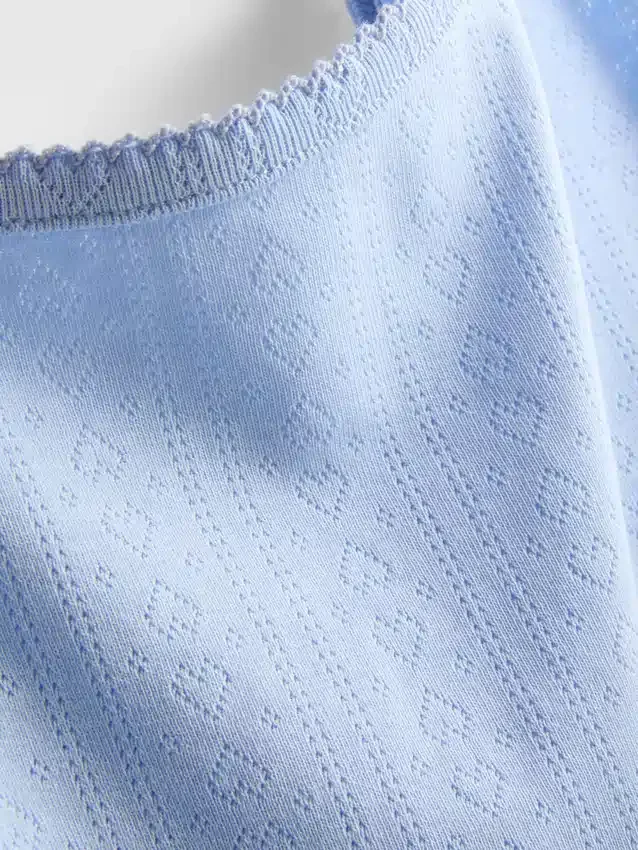 Cotton rich pointelle cami lounge top