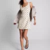Cotton-rich ponte mini dress