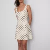 Cotton-rich ponte mini dress