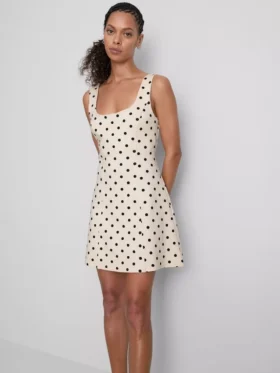 Cotton-rich ponte mini dress